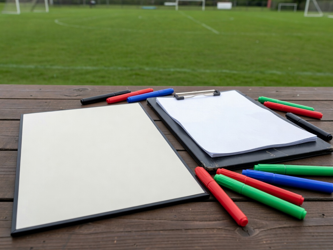Football tactical clipboard and tactics white board markers